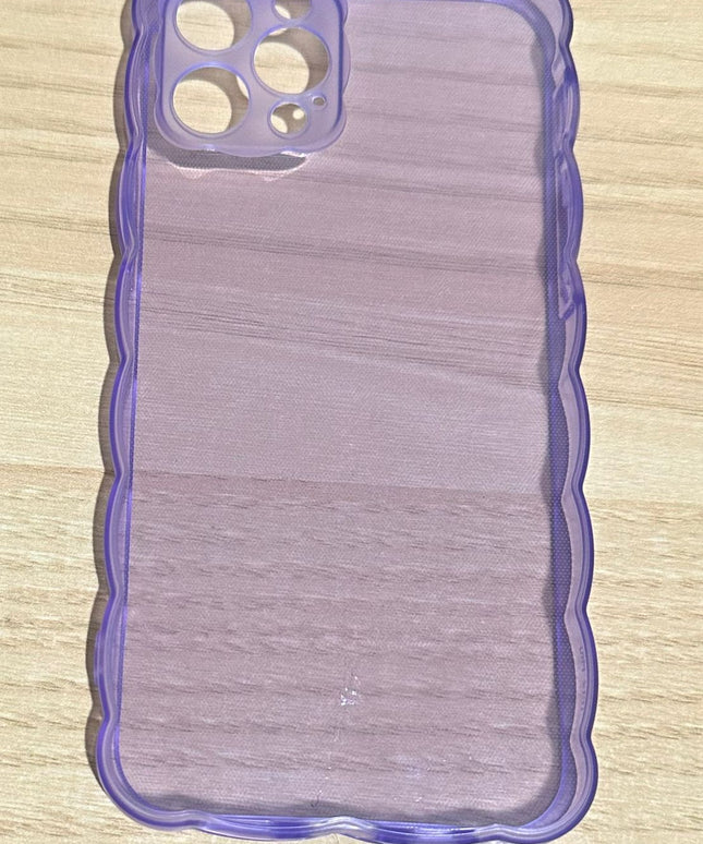 Cute curly case wave frame shape for iPhone 12 Pro clear case