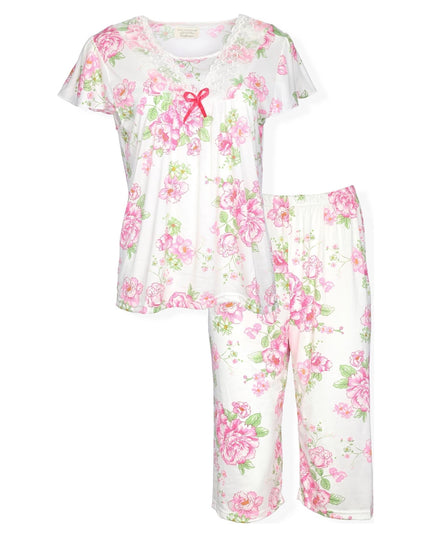 SIZE: XL - JEFFRICO Womens Pajamas For Women Capri Set Sleepwear Soft Pajamas