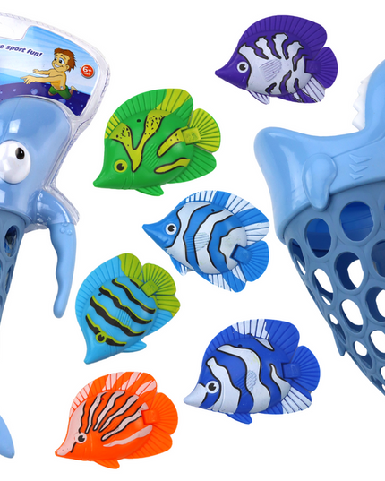 🦈🎣 Fishing Basket Shark Fish Holder – Blue | Durable Outdoor & Pool Fishing Toy for Kids 🐟💧