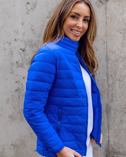MySTYLE Women's Winter Puffer Jacket Neon Blue