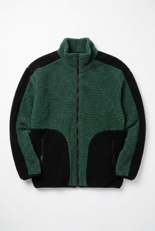 Clearance of Jacket – Nov Off-Night 777 Two-Tone Fleece - Green/Black