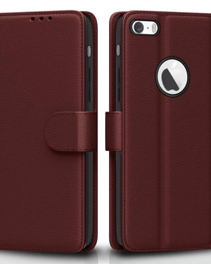 iPhone 7 plus Flip case leather with card pocket- wallet stand and shock proof magnetic closing
