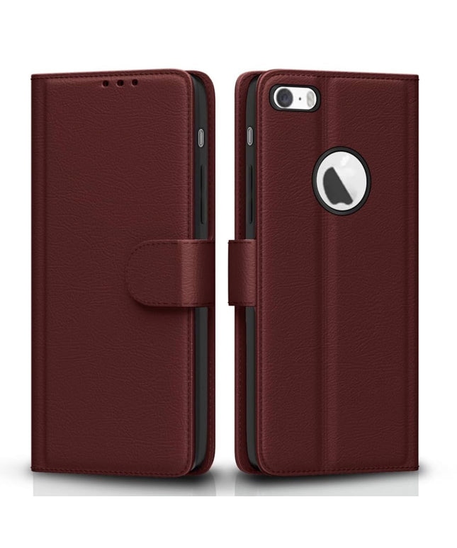 iPhone 7 plus Flip case leather with card pocket- wallet stand and shock proof magnetic closing