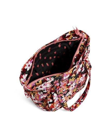 Vera Bradley Women's Recycled Cotton Glenna Satchel Rosa Floral