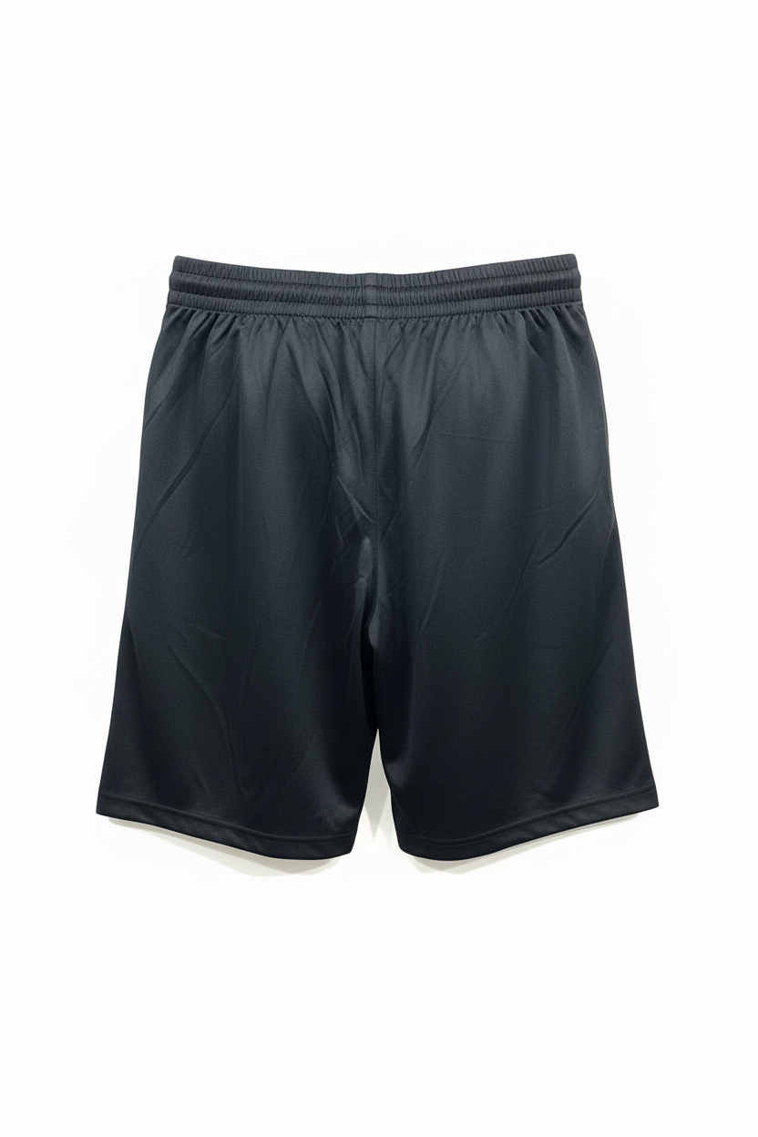 Fila black mesh shorts, flat front