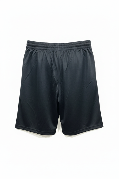 Fila black mesh shorts, flat front