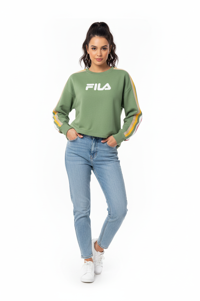 FILA Green Sweatshirt - Model Shot