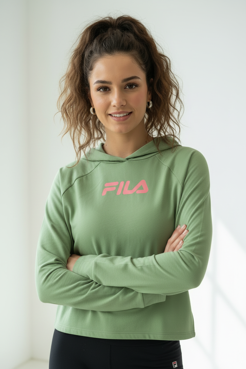 FILA Hoodie Full Length Model