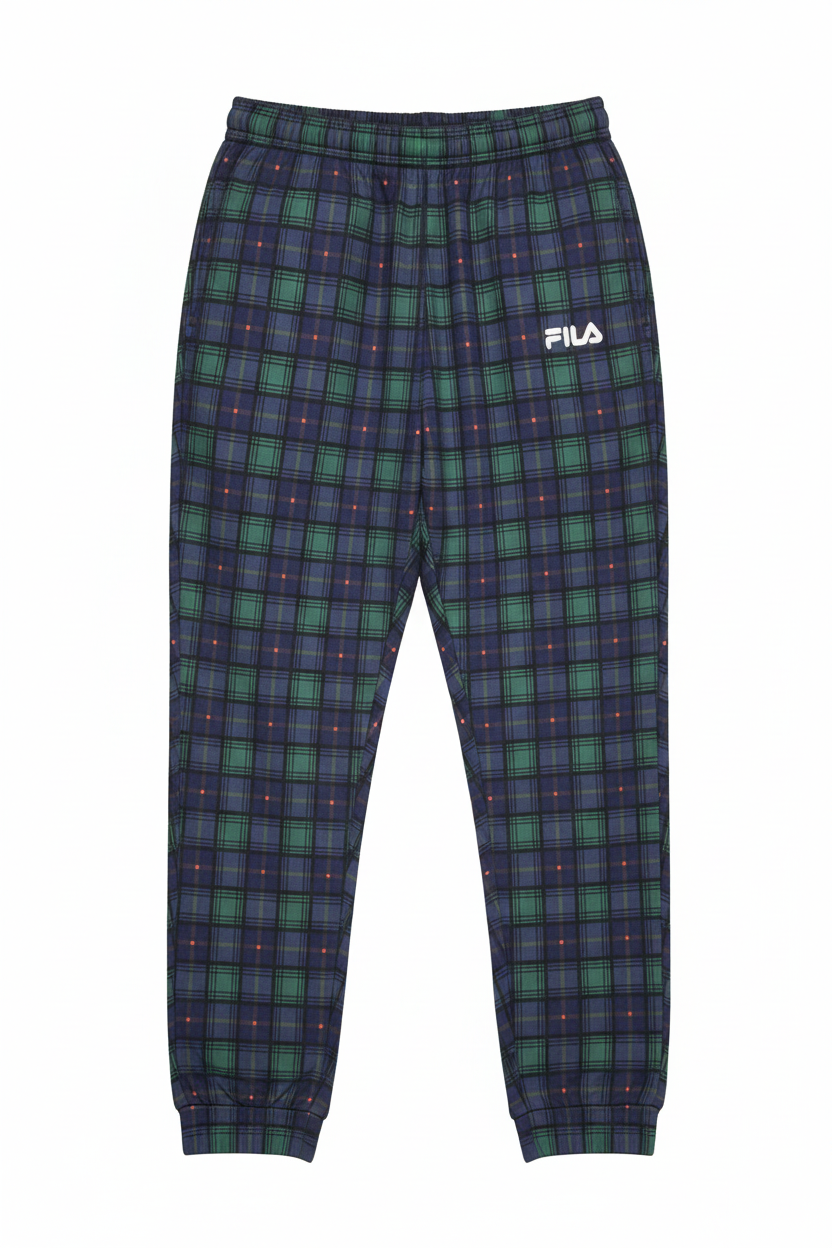 FILA Plaid Joggers White Background