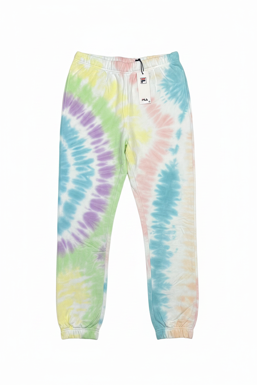 FILA Tie-Dye Joggers Flat Lay
