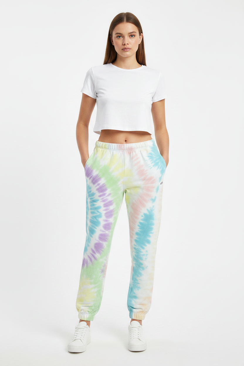 FILA Tie-Dye Joggers Model Front