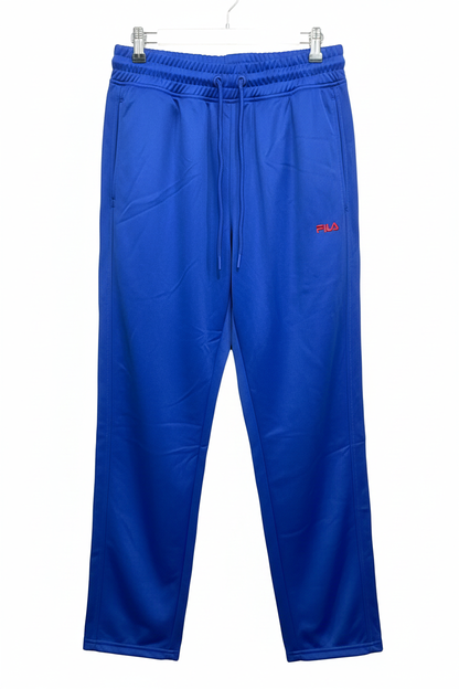 Fila Colombia royal blue track pants with red logo, front