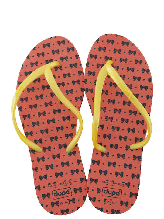 Dupe Flip Flops in Orange Color