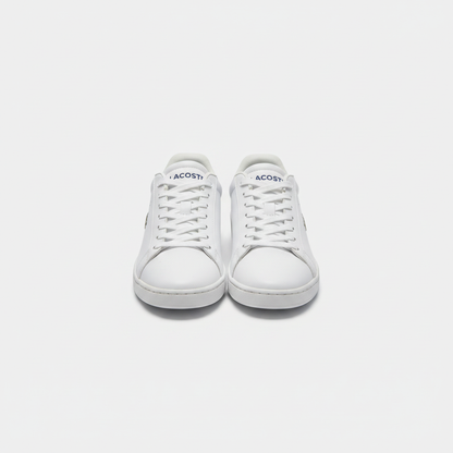 Lacoste Carnaby Pro white sneakers, front view pair