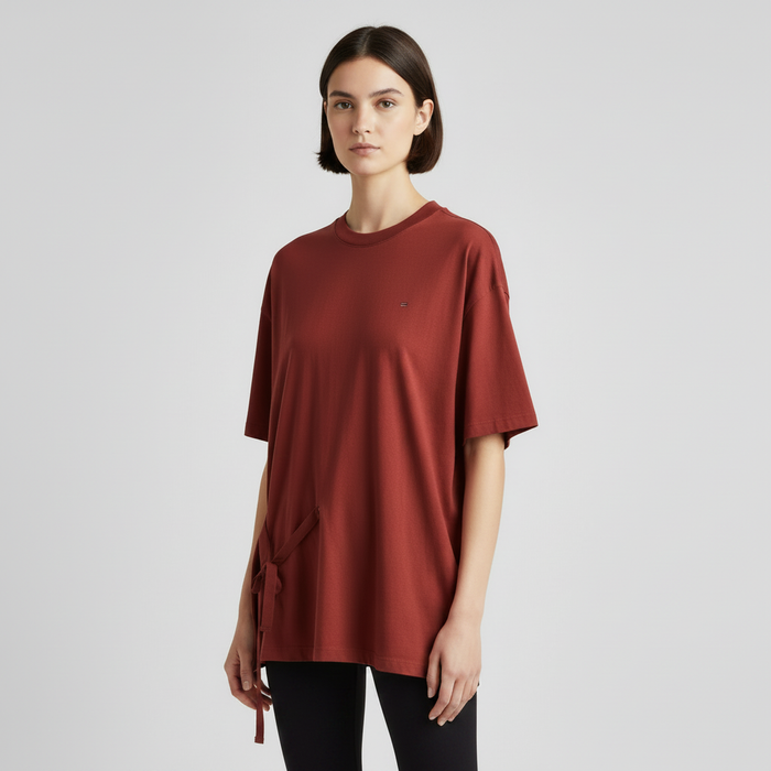 Clearance of G-Star RAW T-Shirt – Loose Dry Red Color Women's T-Shirt