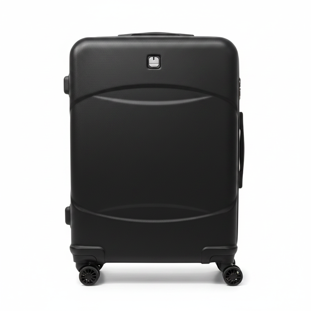 Front view - black luggage