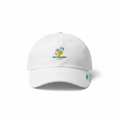 Fila BNP white cap with tournament logo, front