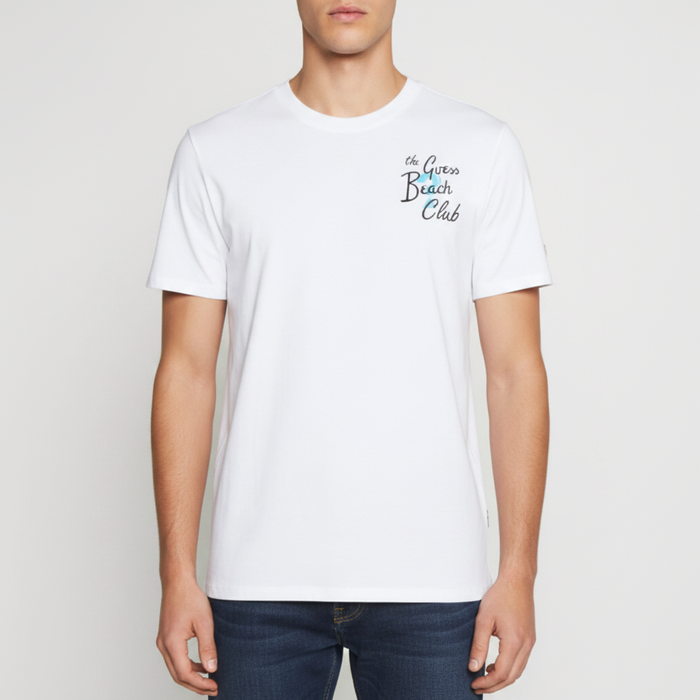 Clearance of Guess T-Shirt – Men's The Beach Club T-Shirt White