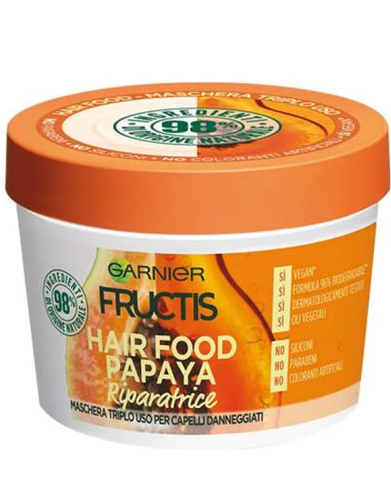 Garnier Fructis Hair Food Repair Mask, 3in1 Damaged Hair, Papaya | 390ml