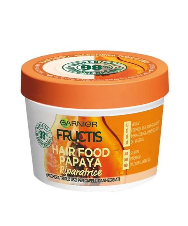 Garnier Fructis Hair Food Repair Mask, 3in1 Damaged Hair, Papaya | 390ml