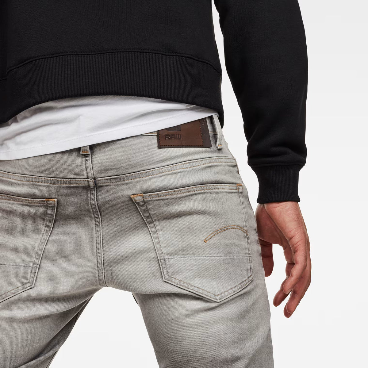 G-Star Raw Kamden Grey Stretch Denim Men - 3301 Straight