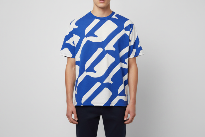 Clearance of G-Star RAW T-Shirt – Abstract Geometric – Royal Blue