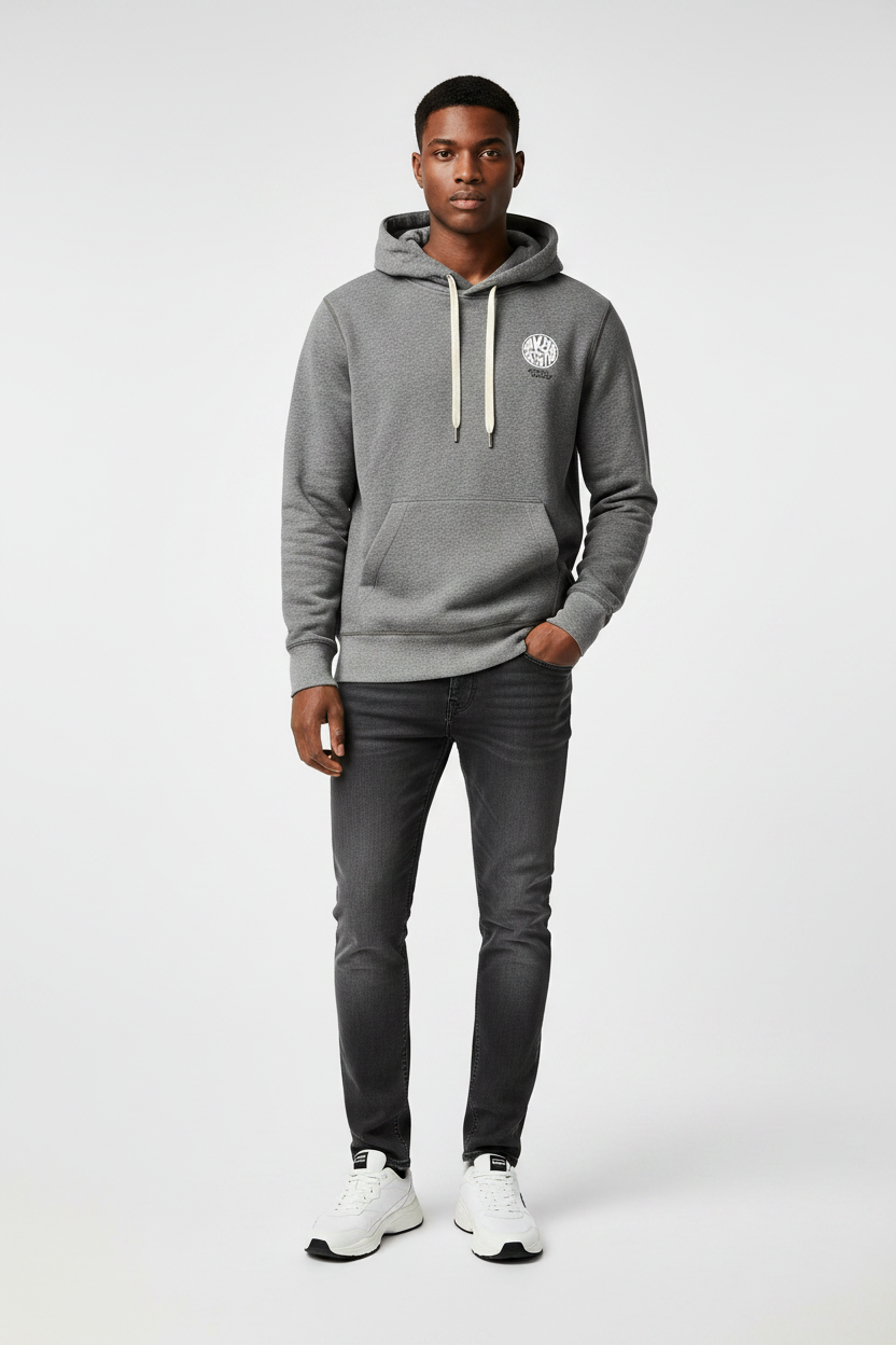 G-Star Grey Hoodie on Male Model