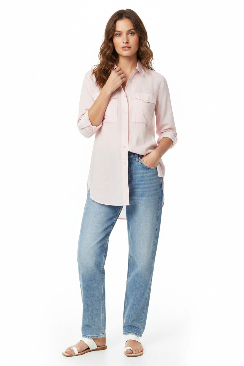 G-Star Pink Shirt - Model Wearing