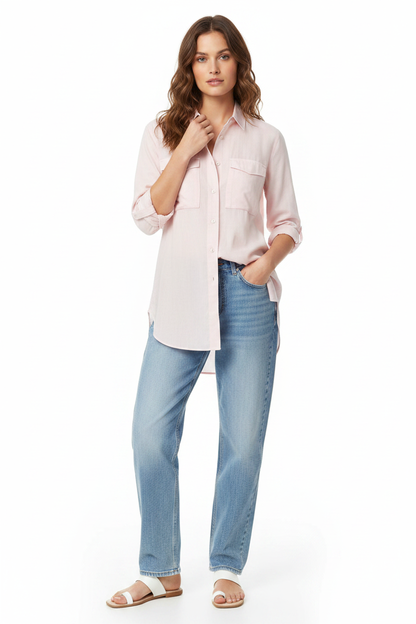 G-Star Pink Shirt - Model Wearing