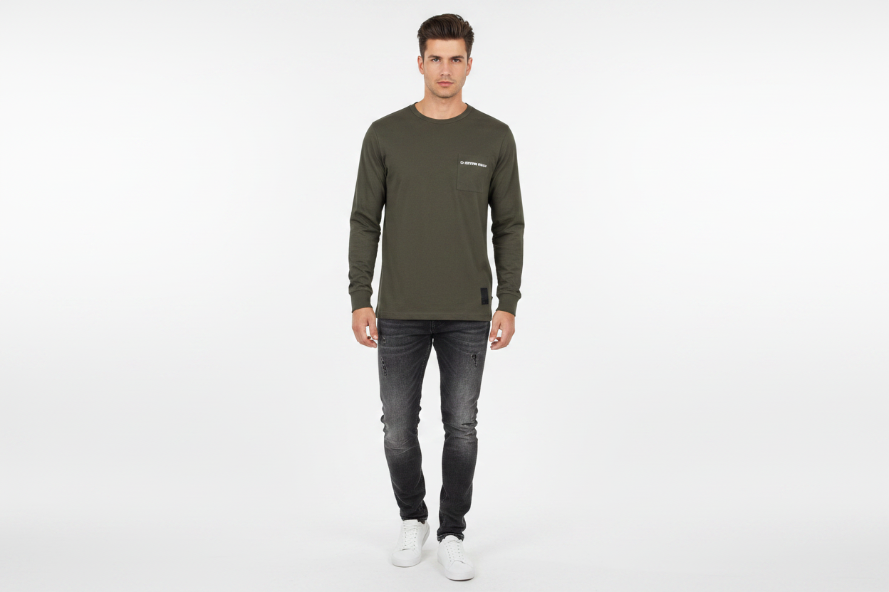 G-Star RAW Long Sleeve Tee on Model