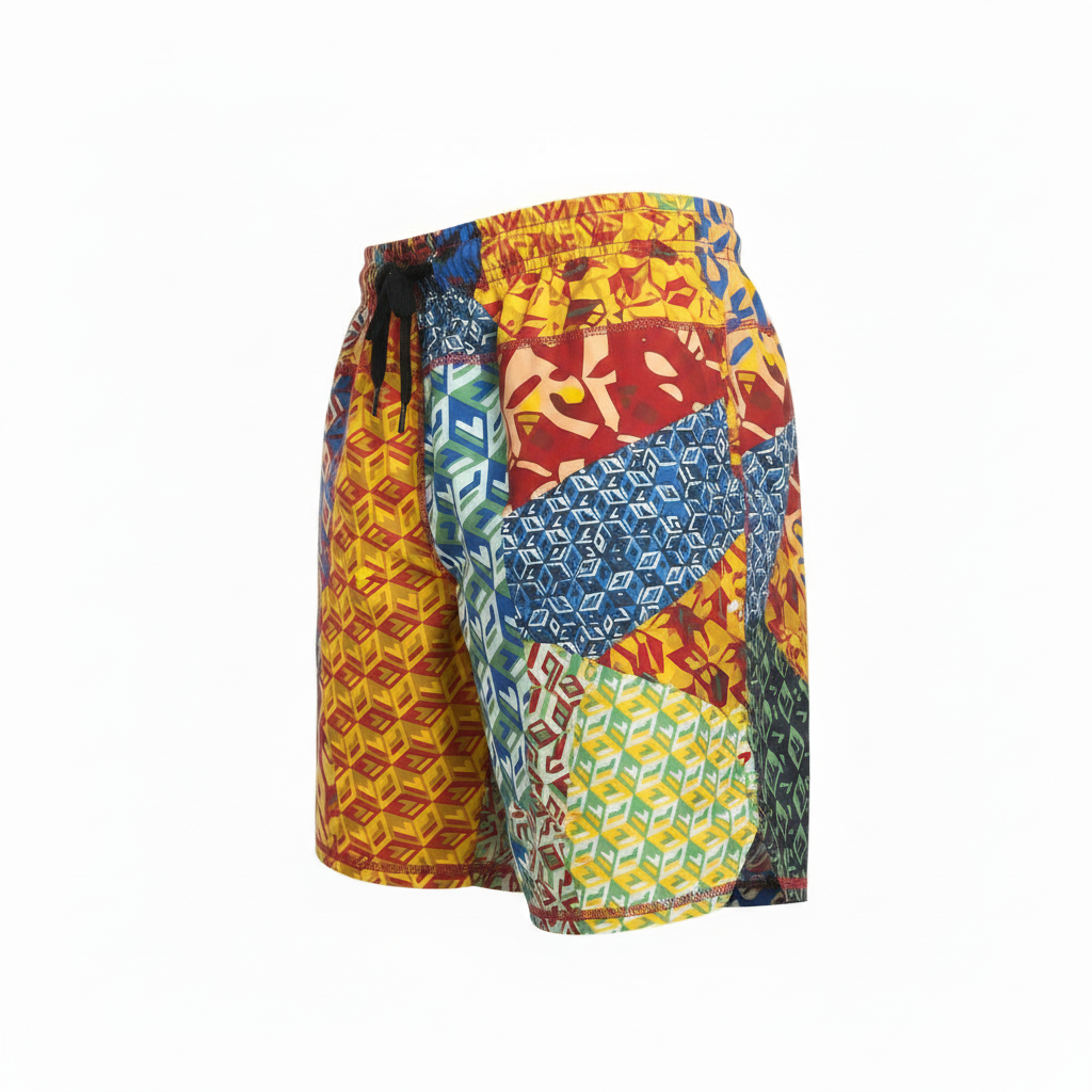 Geometric Print Shorts - No Logo