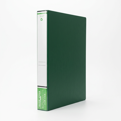 Green clip file on a clean white studio background