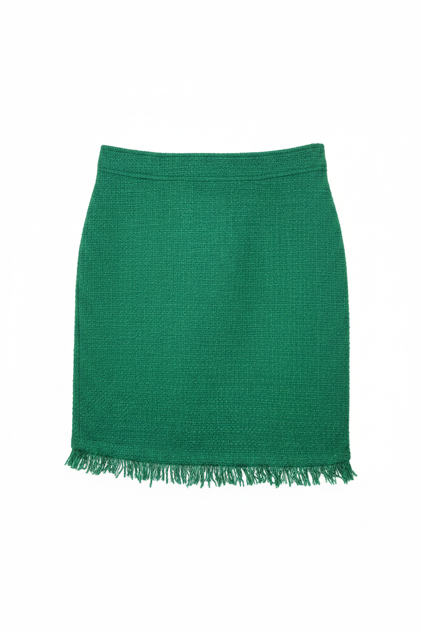 Green Tweed Skirt - Front