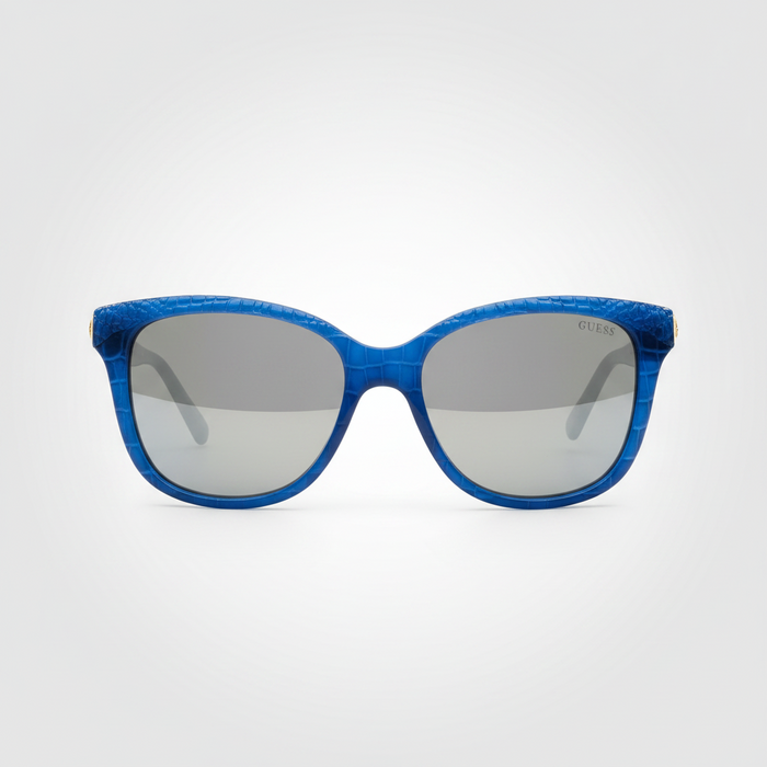 Clearance of Guess Sunglasses – GU7401 87C – Cobalt Blue Croc / Silver