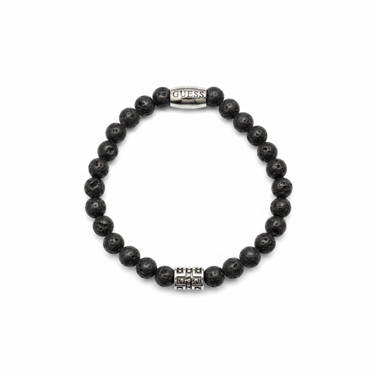 GUESS Black Lava Stone Bracelet