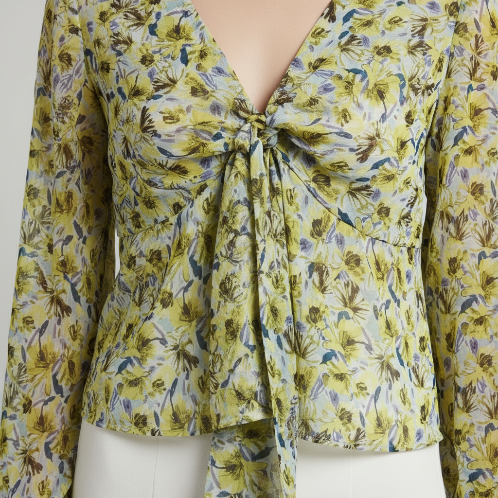Guess Floral Blouse – Knot Detail
