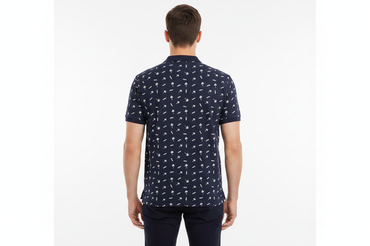 Guess Navy Polo — Back