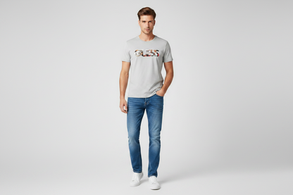 Guess Eco Men'S Graphic Photo Print Logo T-Shirt
