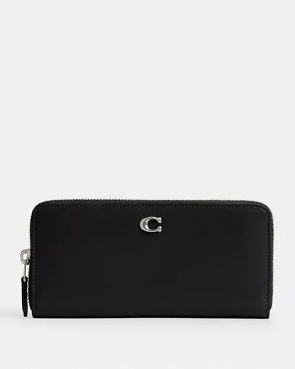 COACH - Slim Basic Wallet with Silver Zip
