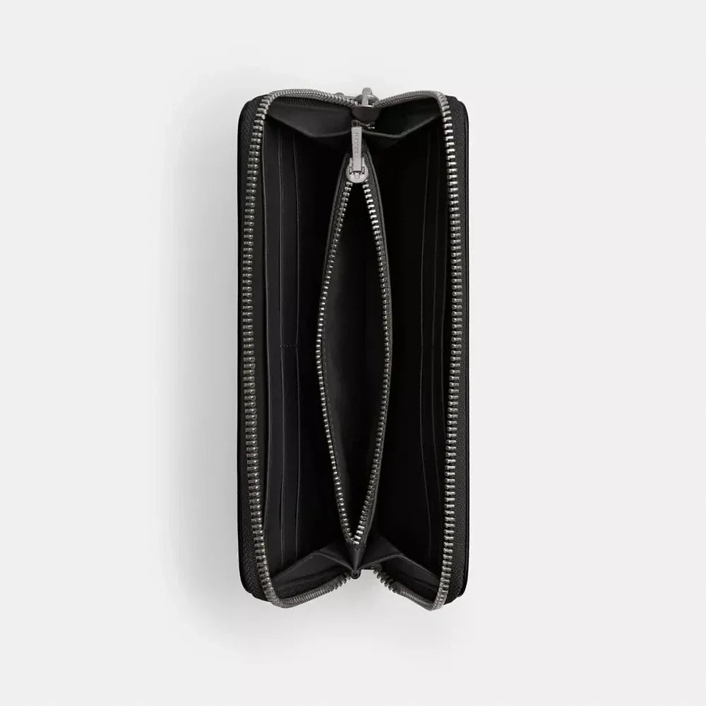 COACH - Slim Basic Wallet with Silver Zip