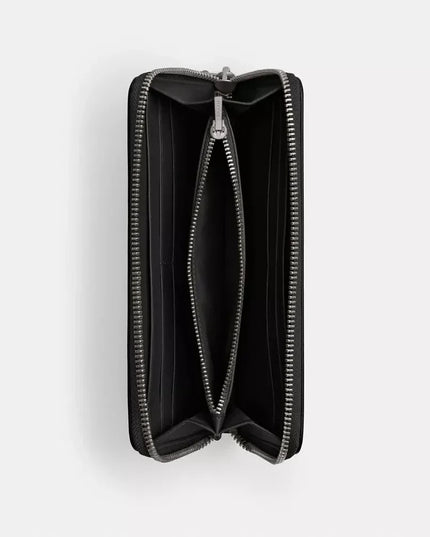 COACH - Slim Basic Wallet with Silver Zip