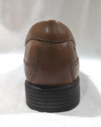 Clarks Men’s Tilden Free Dark Tan Leather Slip-On Dress Loafers