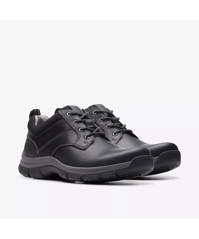 Clarks Walpath Low Men’s Black Leather Casual Shoes