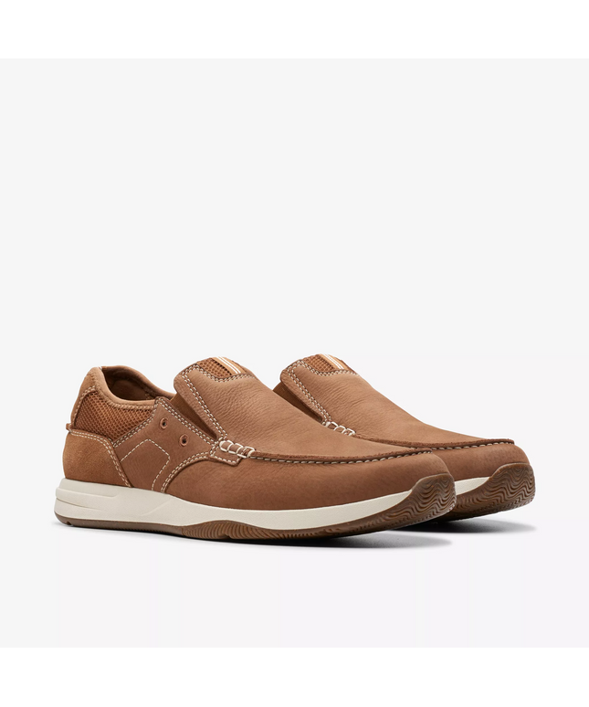 Clarks Sailview Step Men’s Light Tan Nubuck Slip-On Shoes