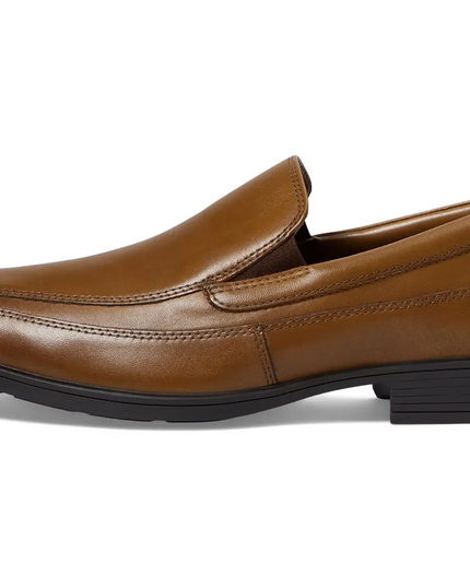 Clarks Men’s Tilden Free Dark Tan Leather Slip-On Dress Loafers