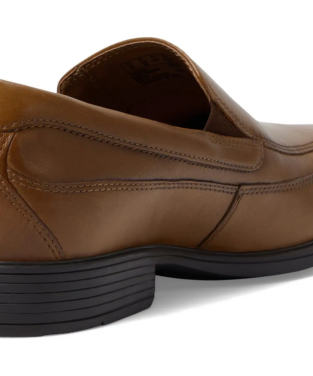 Clarks Men’s Tilden Free Dark Tan Leather Slip-On Dress Loafers