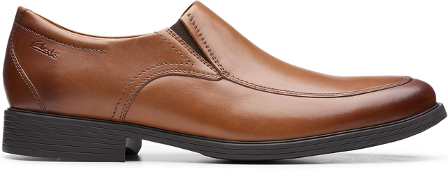 Clarks Whiddon Plain Men’s Leather Loafers – Classic Dress Shoes