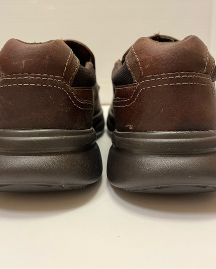 Clarks Bradley Step Men’s Brown Leather Slip-On Shoes Dark