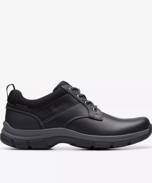 Clarks Walpath Low Men’s Black Leather Casual Shoes