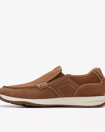 Clarks Sailview Step Men’s Light Tan Nubuck Slip-On Shoes